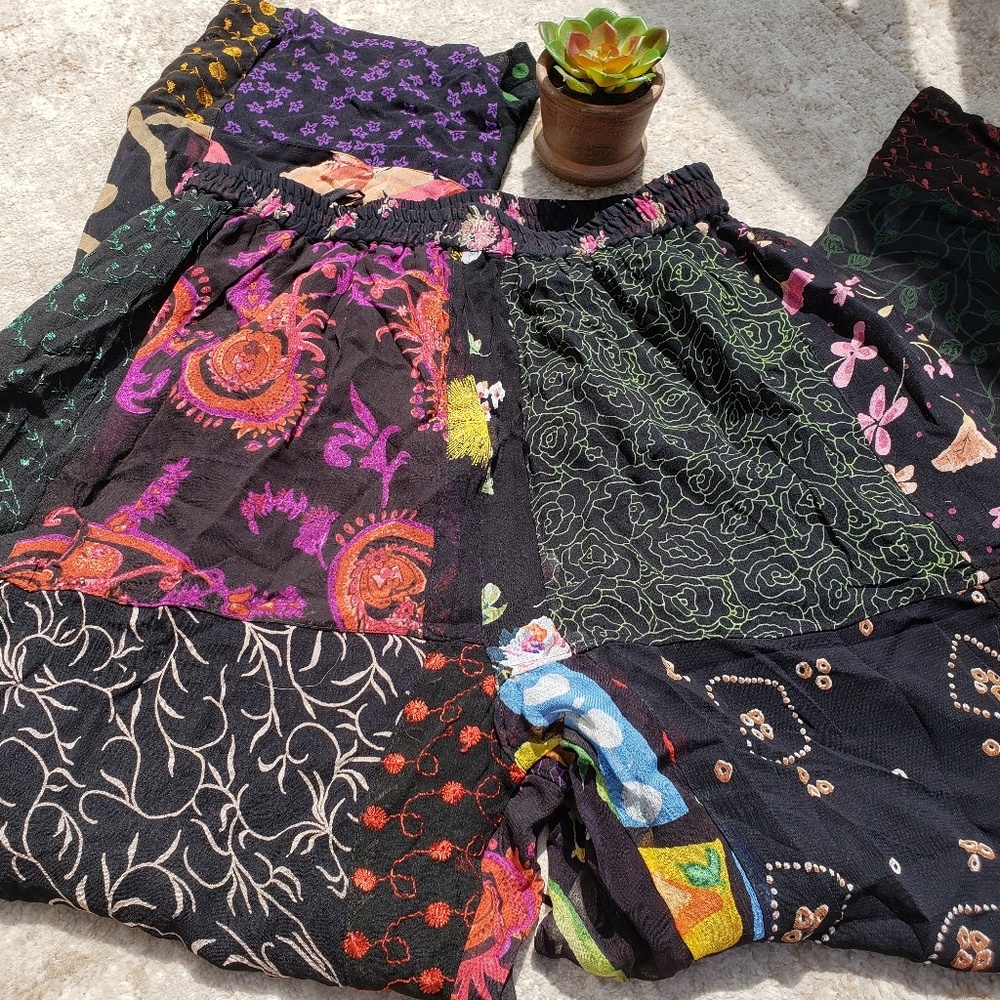 Sacred threads patchwork pants